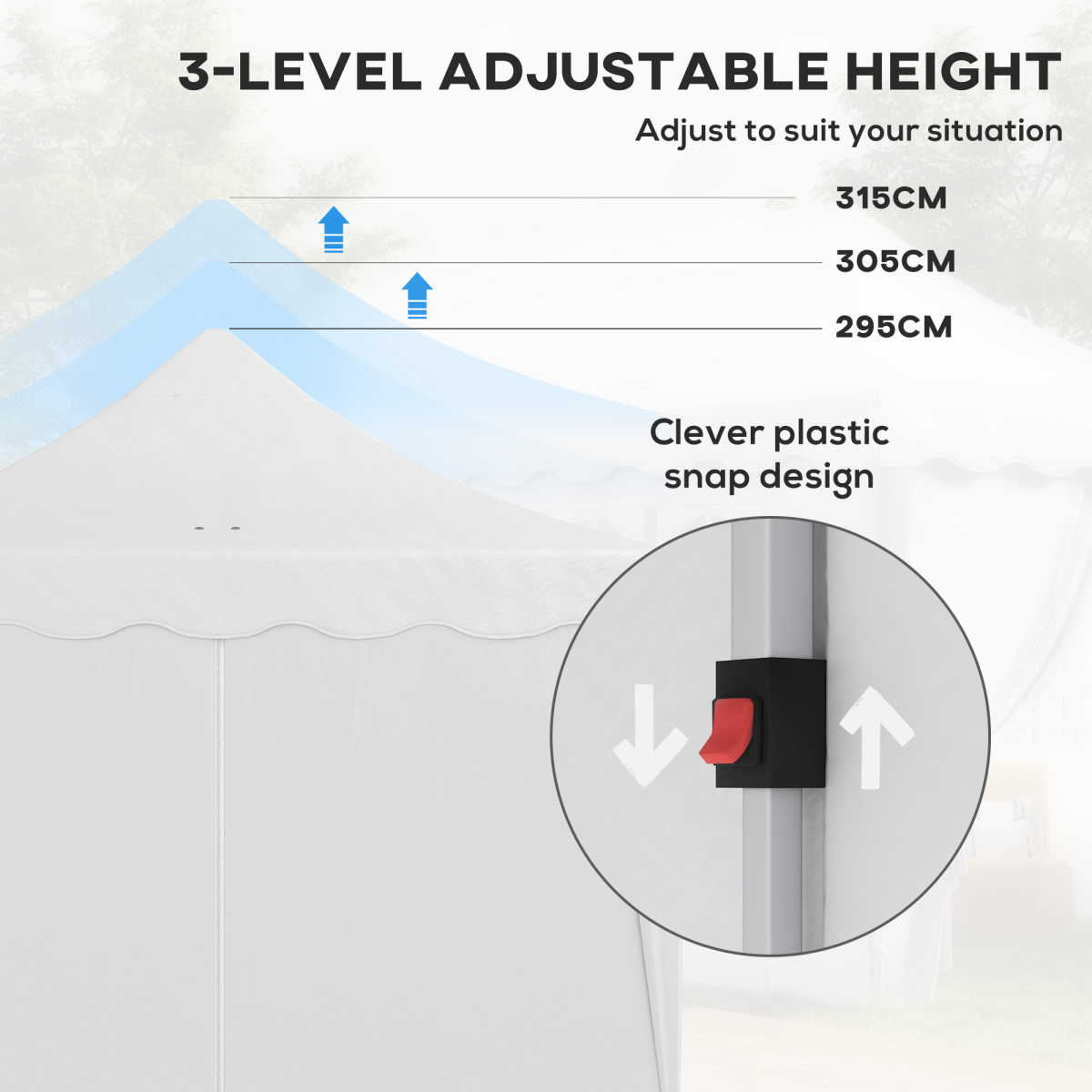 Outsunny 3 x 6m Pop Up Gazebo with Sides, UPF50+ and Carry Bag