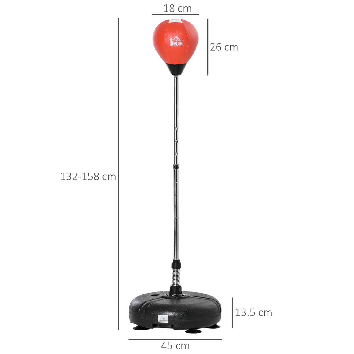HOMCOM Adjustable Boxing Training Set with Gloves, Pump and Stand