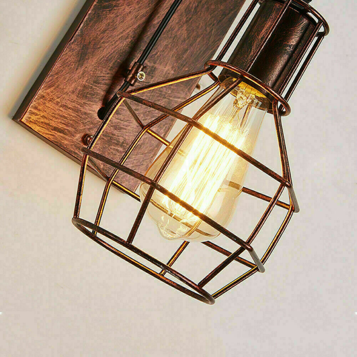 Industrial Pulley Wheel Wall Light, Brushed Copper, E27