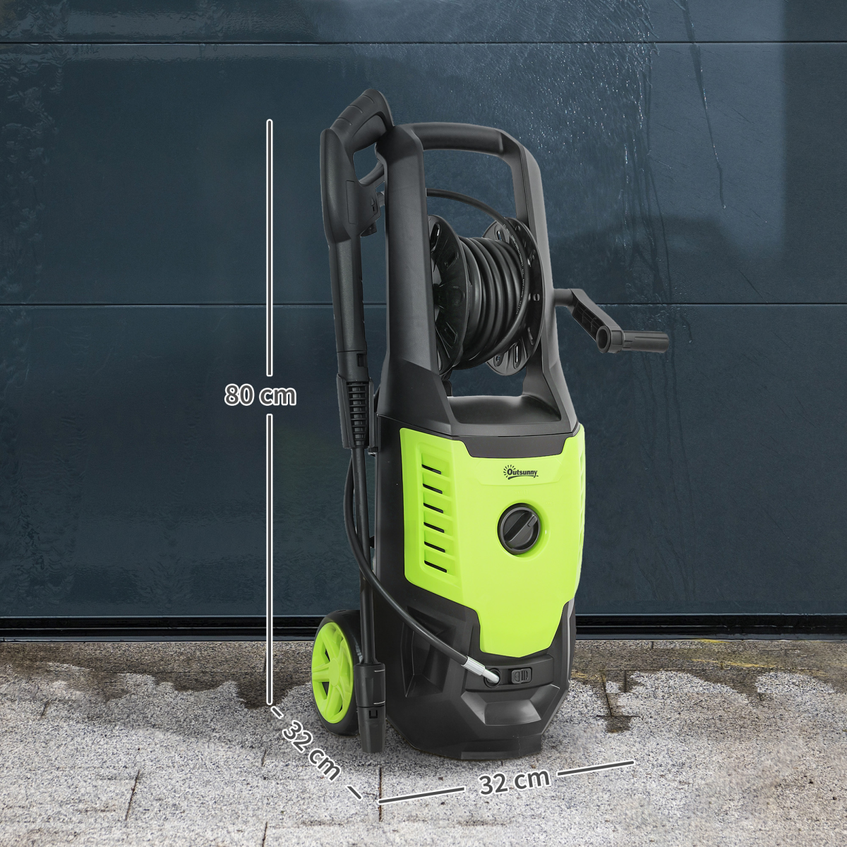 Outsunny 2200W 170 Bar Pressure Washer with Adjustable Nozzle