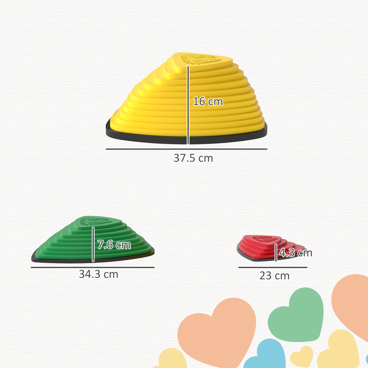 AIYAPLAY 6-Piece Non-Slip Stepping Stones for Kids, Balance Skills