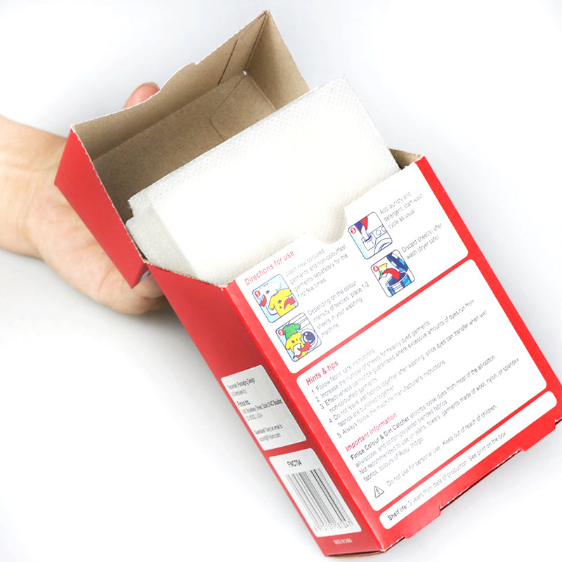 Finice Colour Catcher Sheets – Anti-Dye, Colour Run Protection & Antibacterial (44 Pack)