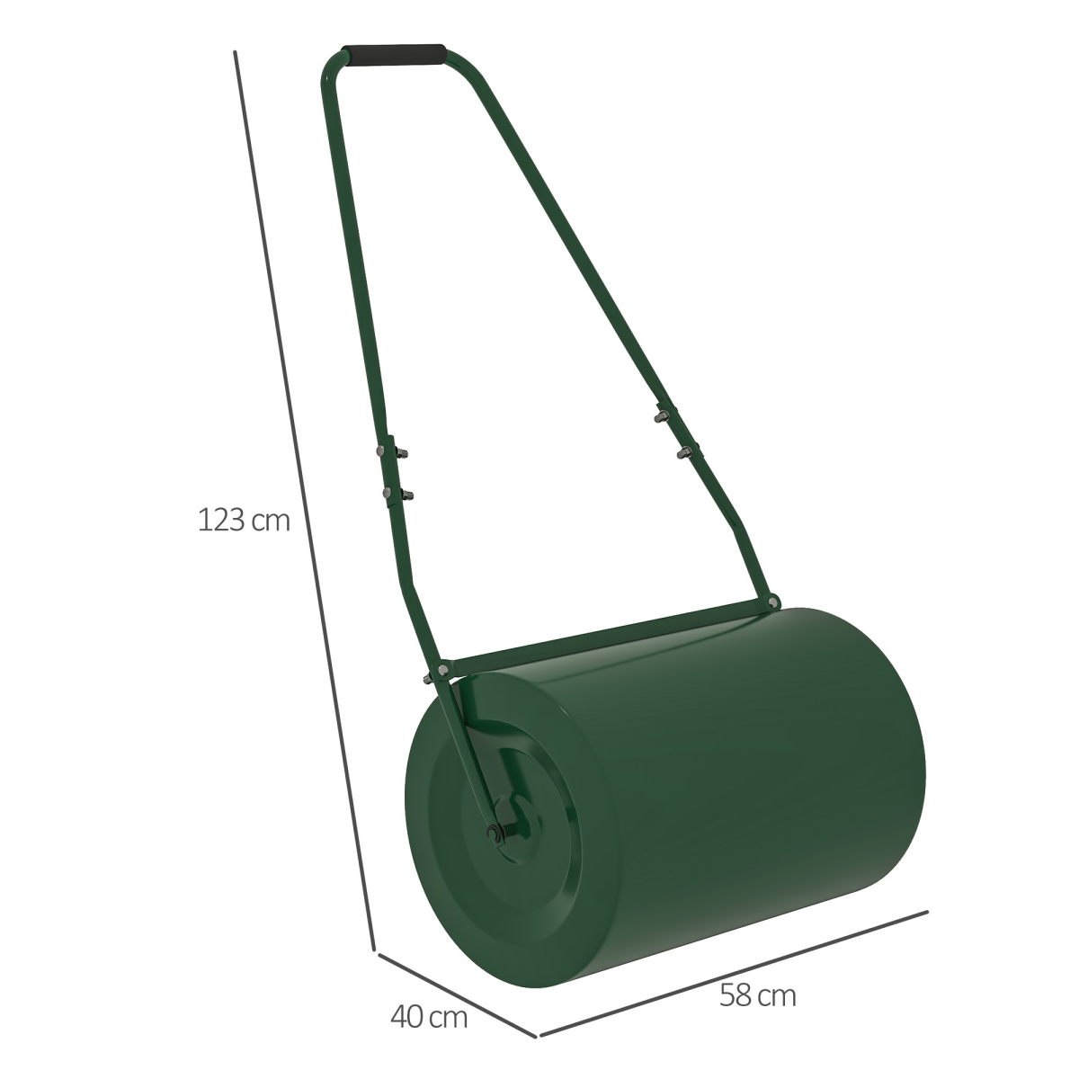Outsunny Heavy-Duty Fillable Metal Lawn Roller with Comfort Grip