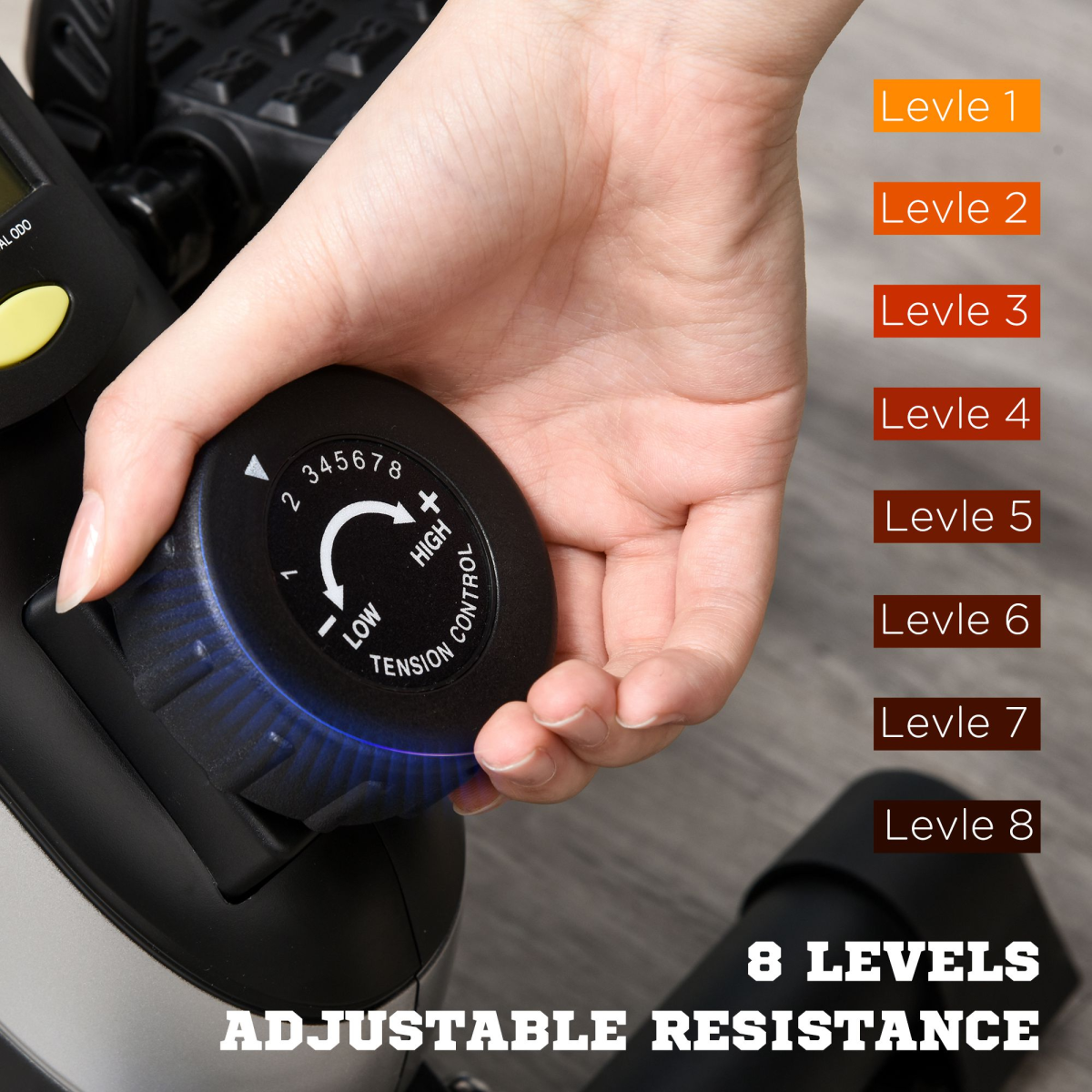 Mini Exercise Bike with 8-Level Magnetic Resistance and LCD Display