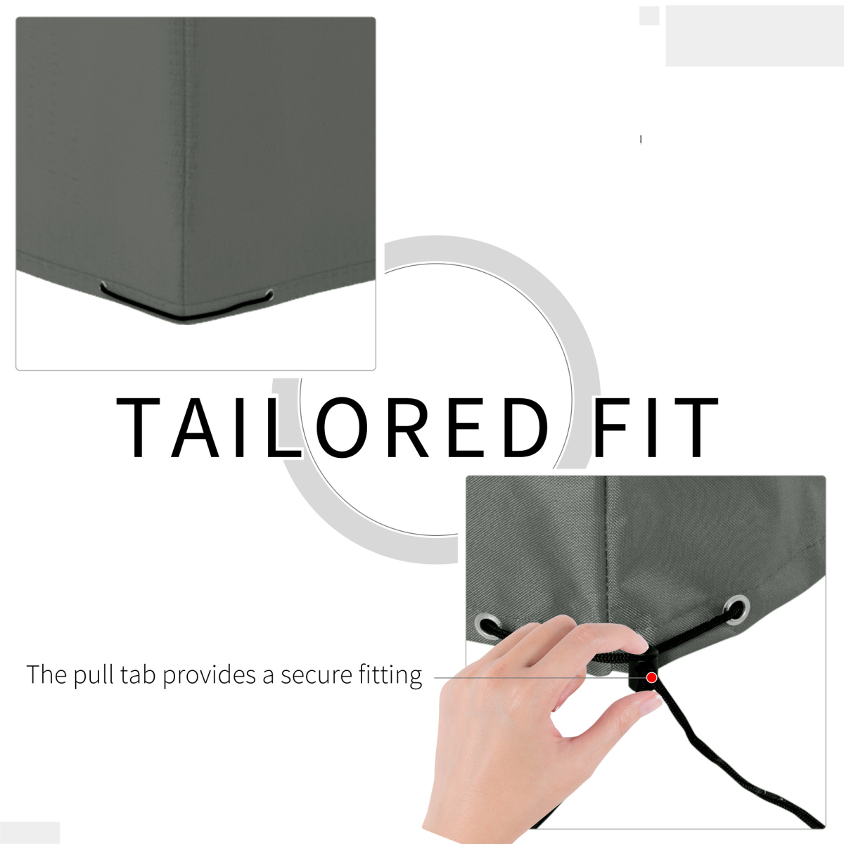 Outsunny 275 x 205cm Garden Furniture Cover, Water and UV Resistant PE Coated Oxford Fabric