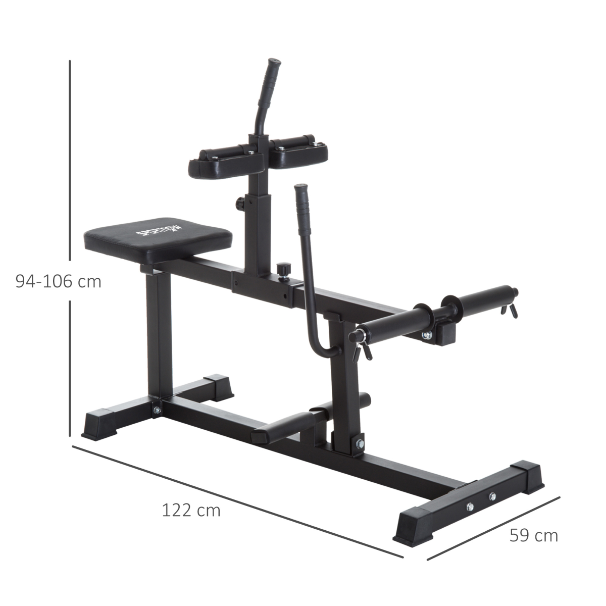 SPORTNOW Seated Adjustable Plate-Loaded Leg Extension Machine