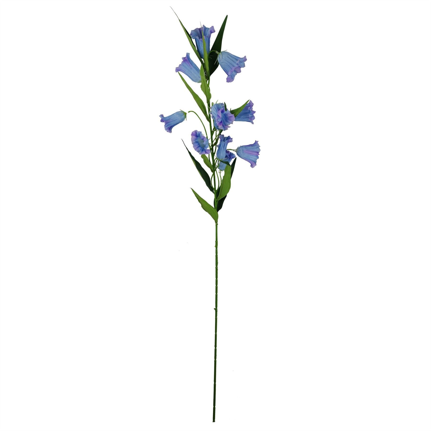 Leaf 100cm Artificial Trumpet Flower Stem with Silk Flowers and Wired Shapable Stem