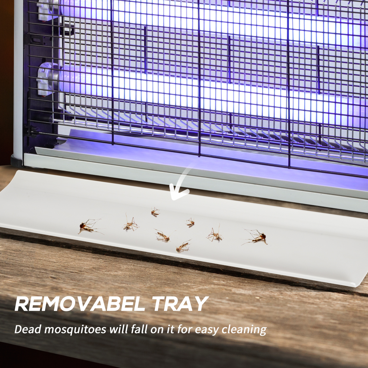 Outsunny 20W Electric Mosquito Killer Fly Trap, Silver
