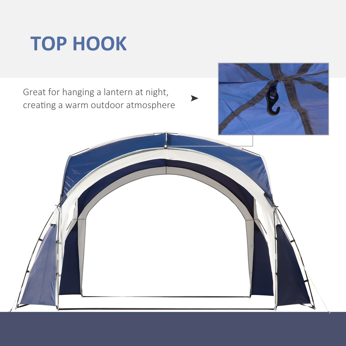 Outsunny 3.5 x 3.5m Dome Gazebo Party Tent Shelter