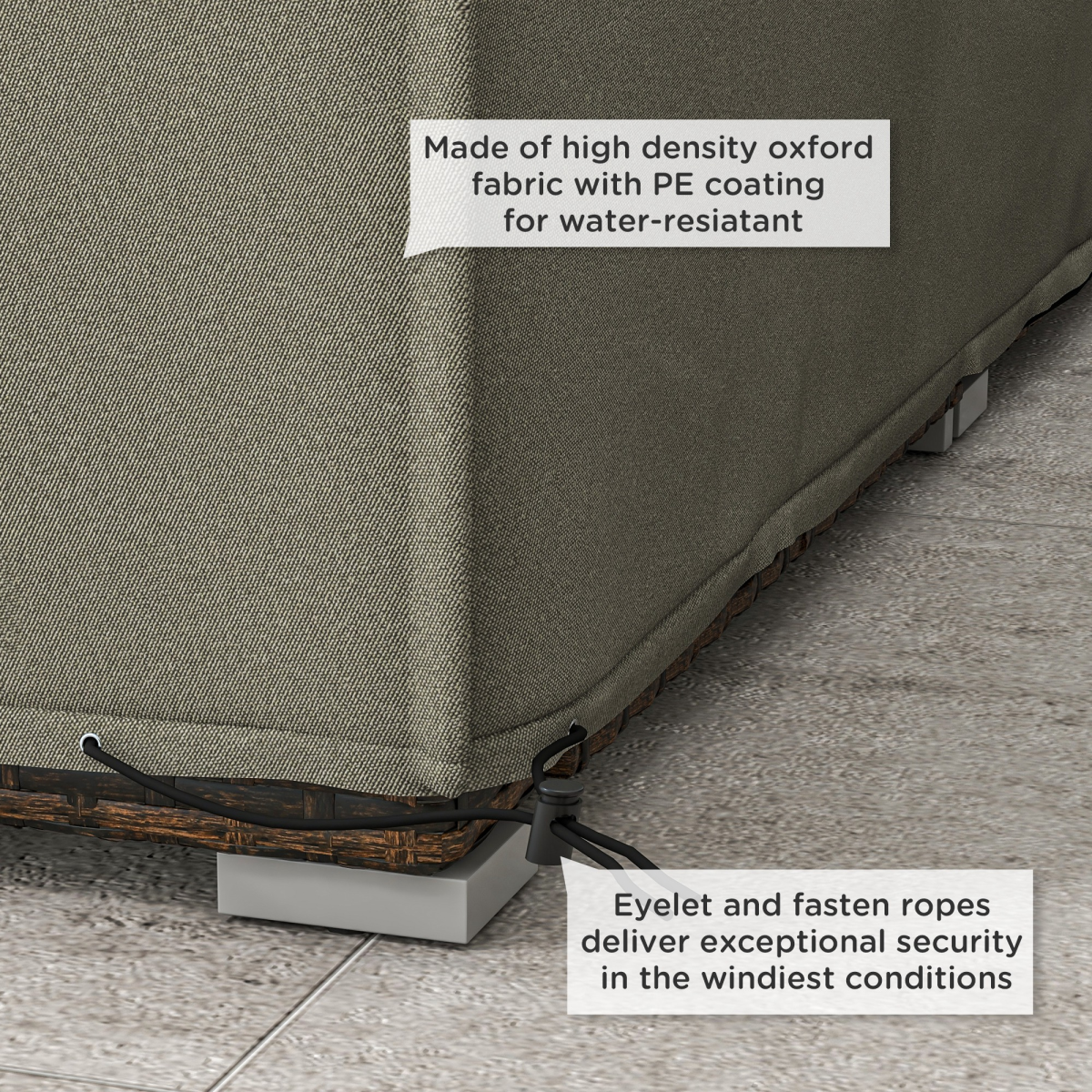 Outsunny Waterproof Garden Furniture Cover for Rattan Patio Sets