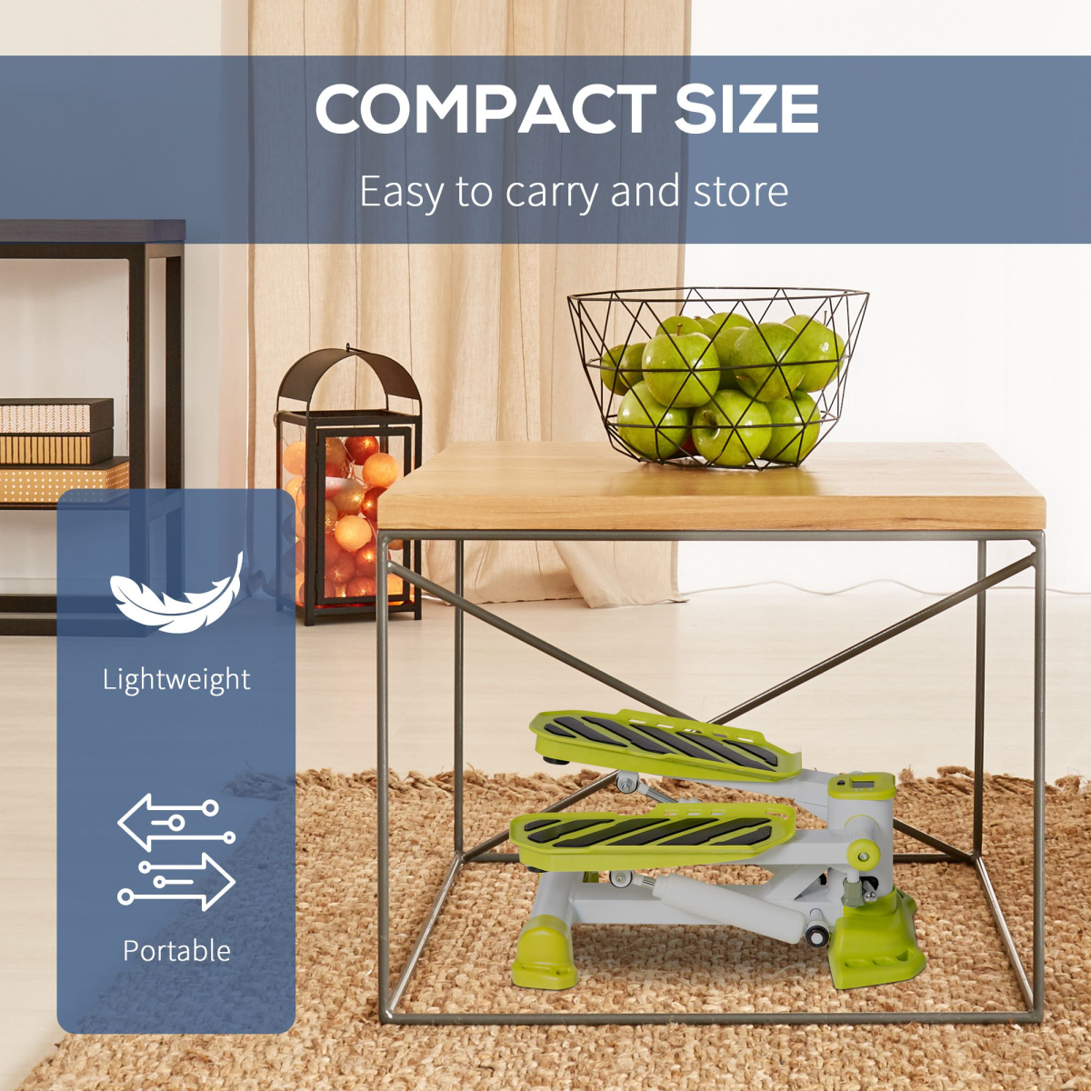 Compact Mini Stepper with LCD Monitor, Home Gym Exercise Machine
