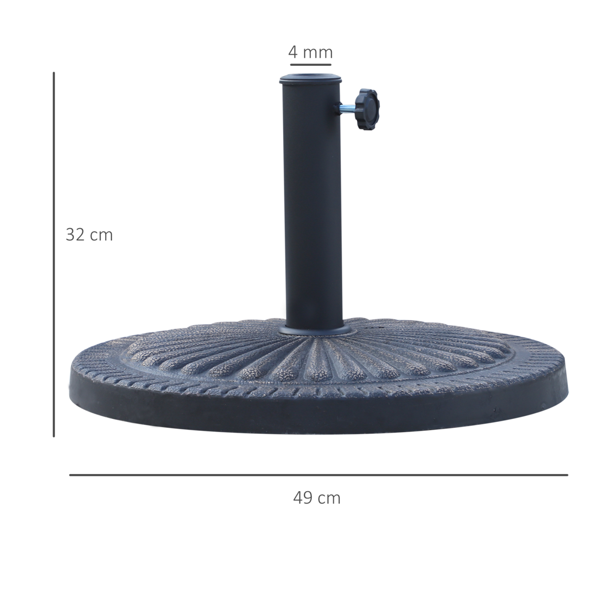 Outsunny Bronze Tone Resin Patio Umbrella Base with Tightening Knob