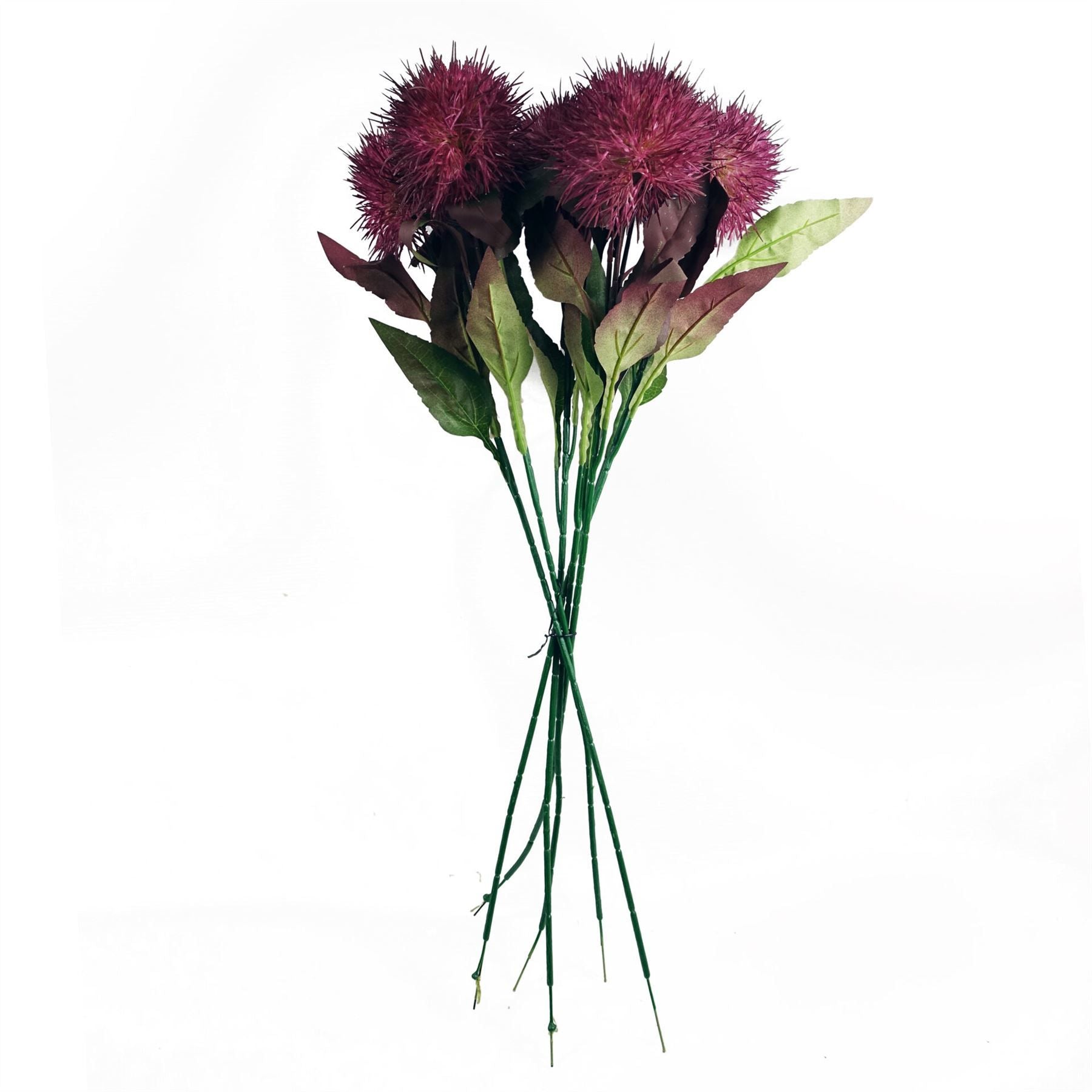 Leaf Pack of 6 70cm Purple Globe Thistle Artificial Flower Stems