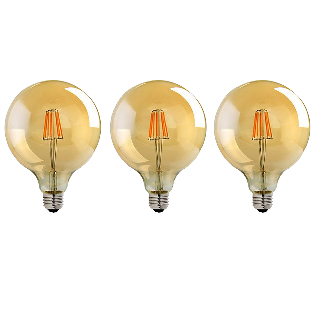 3 Pack E27 LED Edison Dimmable Vintage Amber Glass Warm white 2700K Light Bulbs