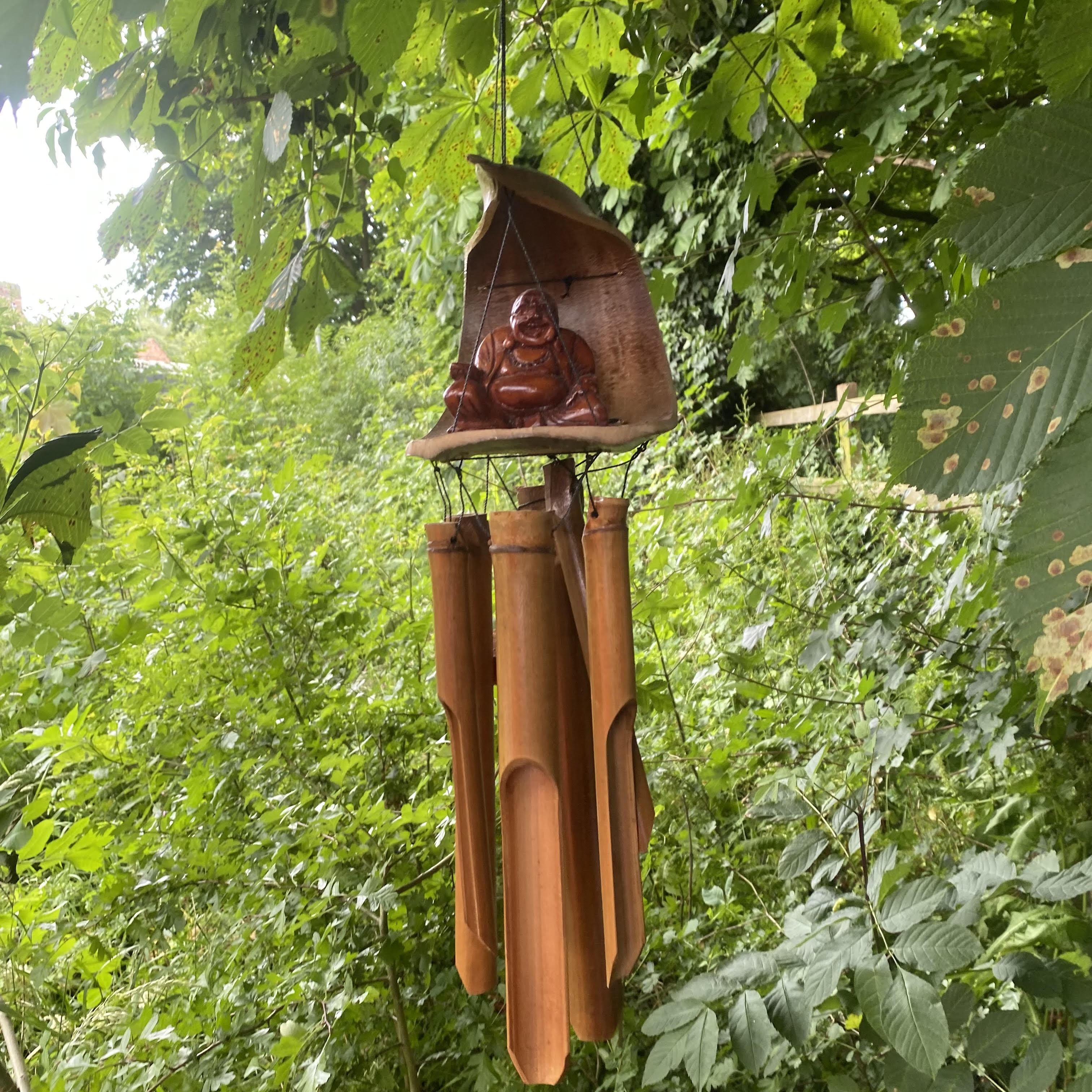 30cm Happy Buddha Wind Chime for Garden