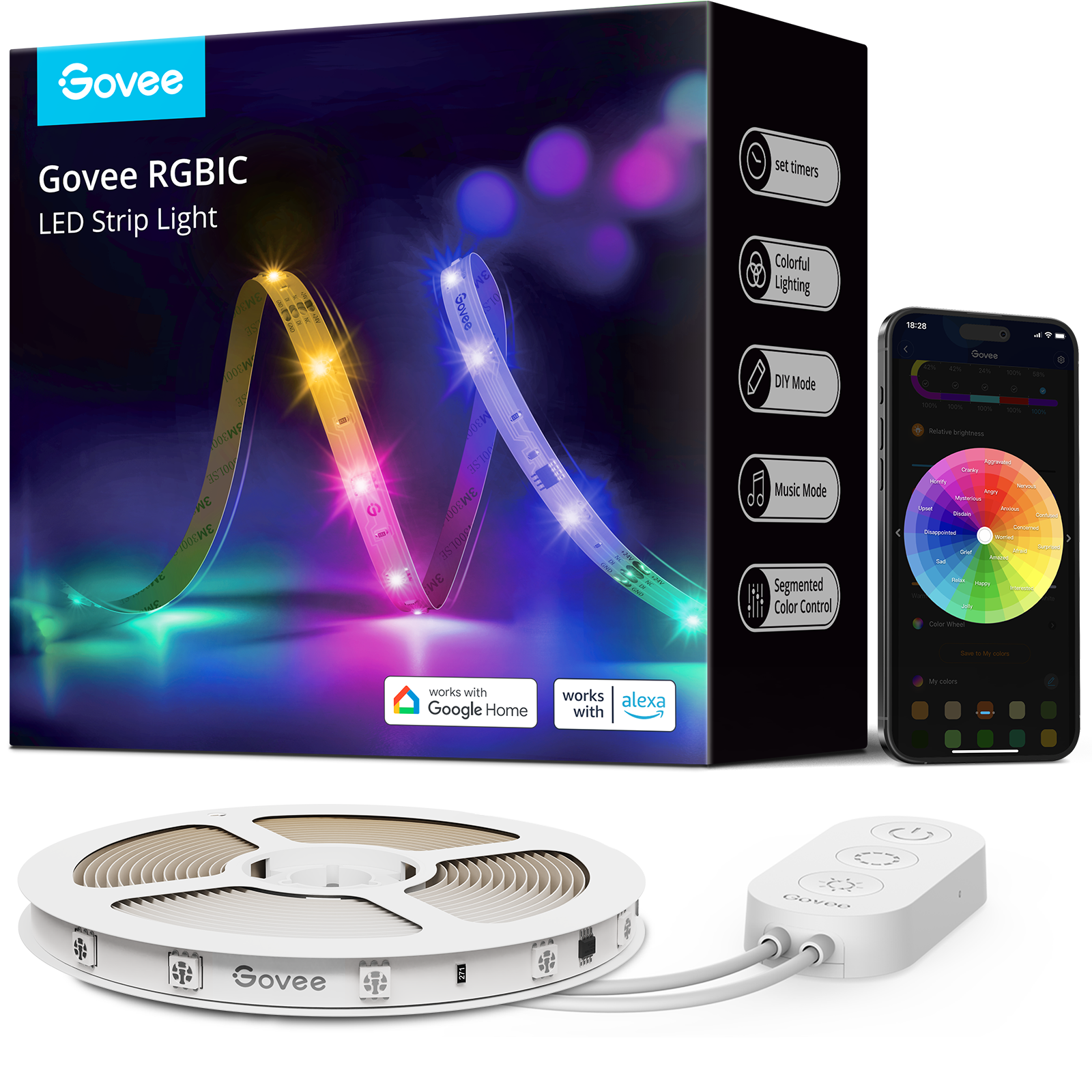 GOVEE RGBIC BASIC WIFI/BT LED STRIP 5M