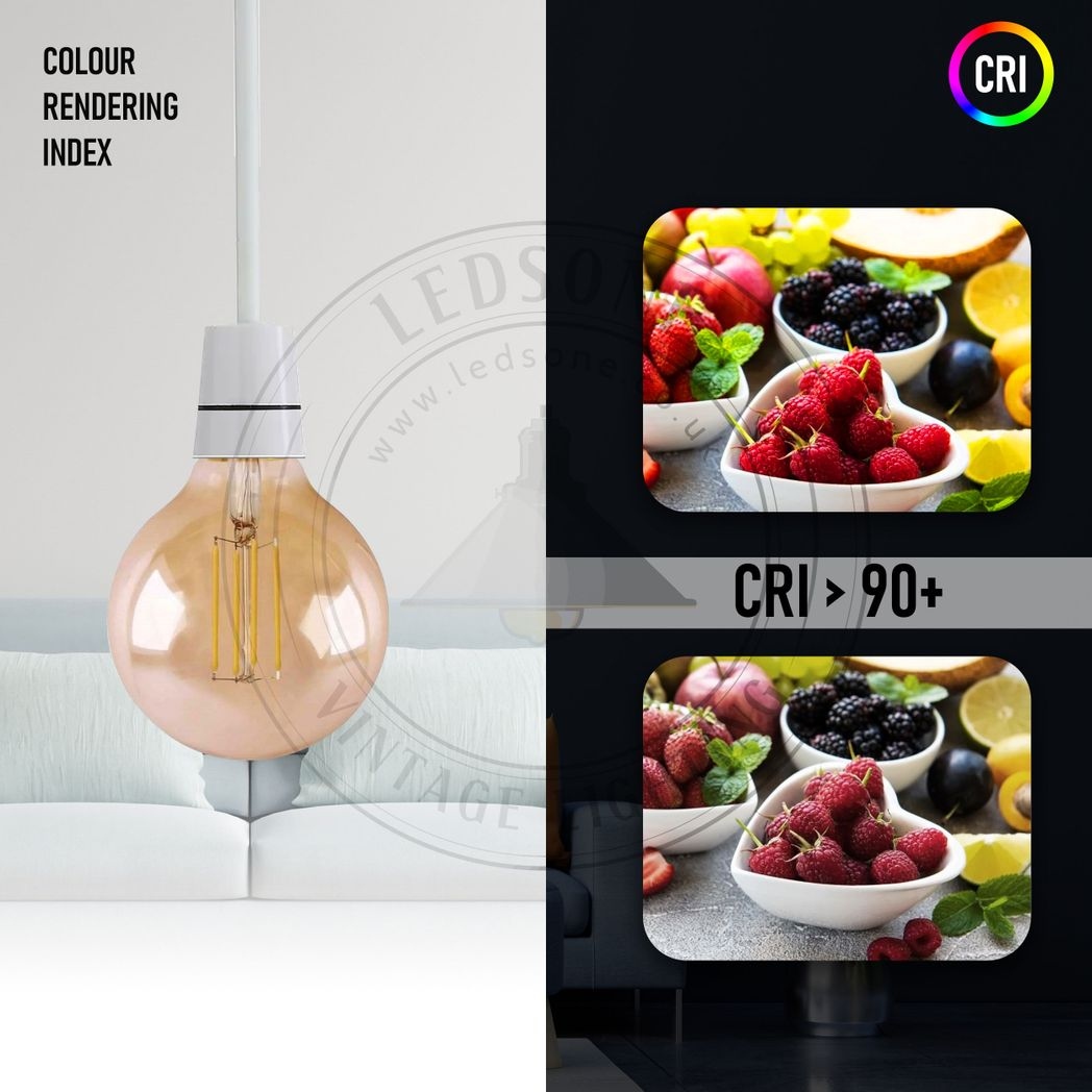 3Pack E27 LED Edison Dimmable Vintage Amber Glass Warm white 2700K Light Bulbs