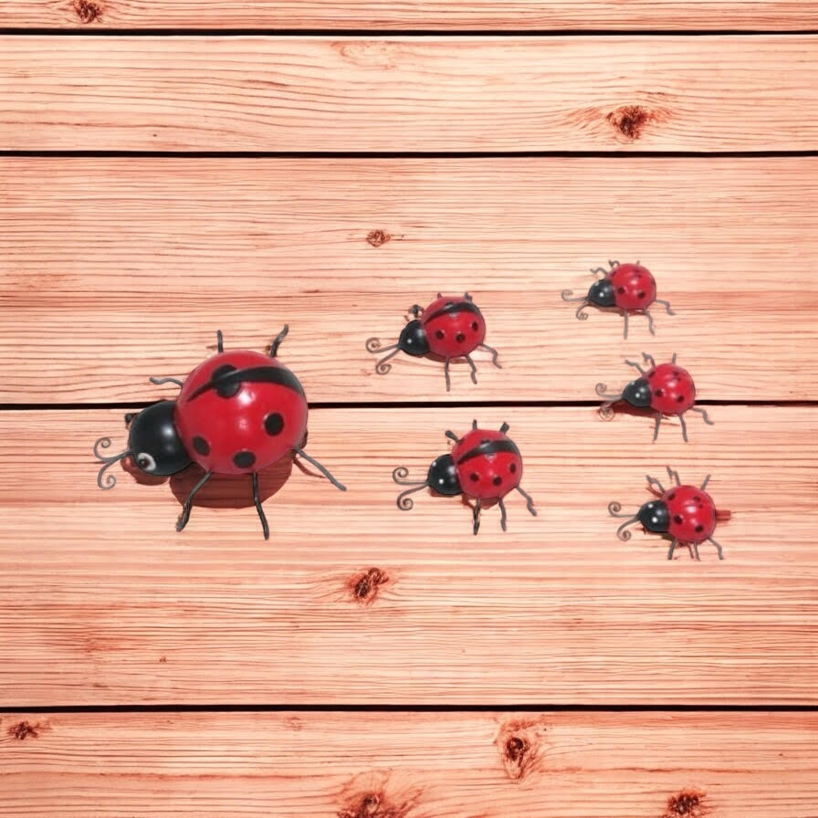 MSL Metal Garden Ladybirds Set of 6