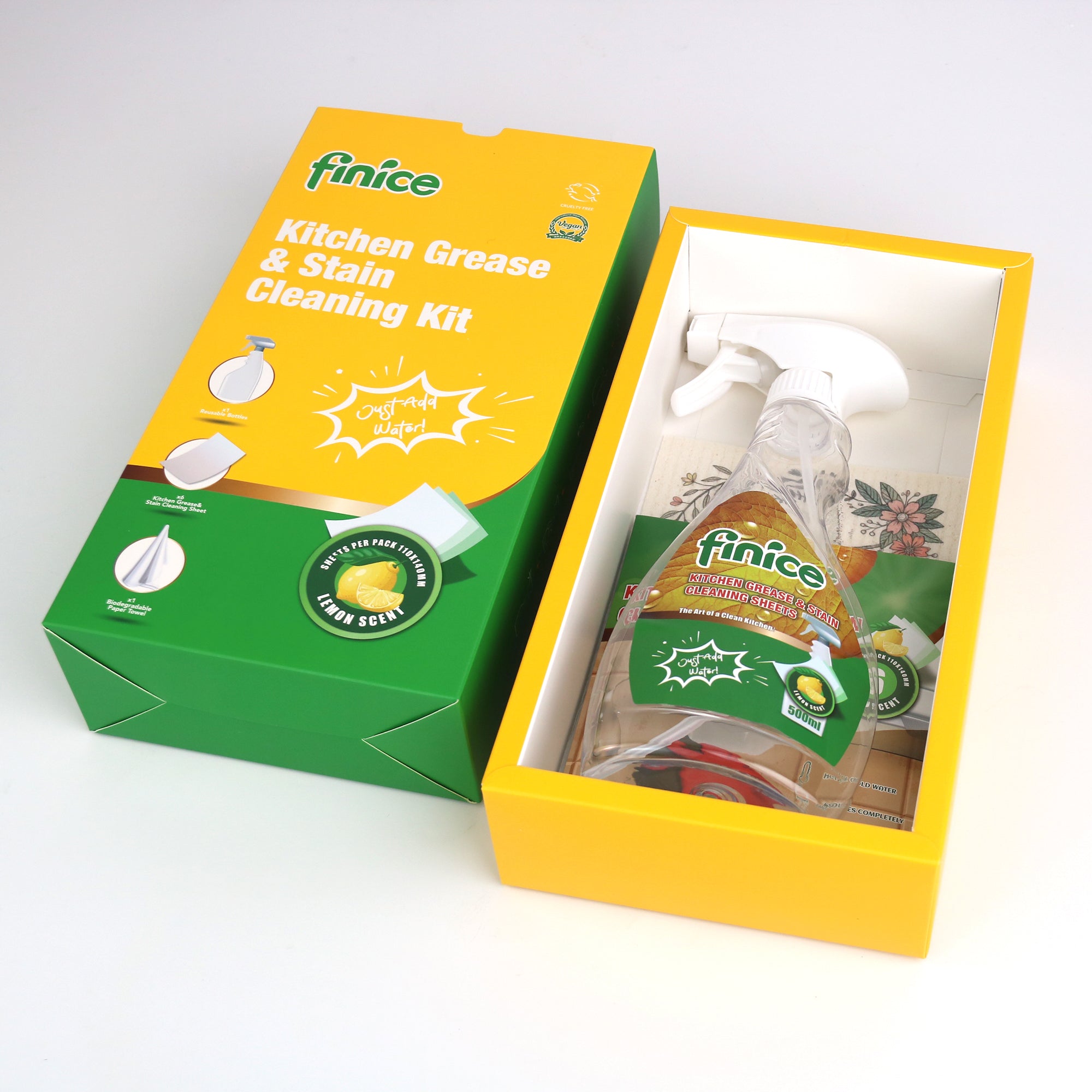 Finice Kitchen Grease & Stain Cleaning Kit