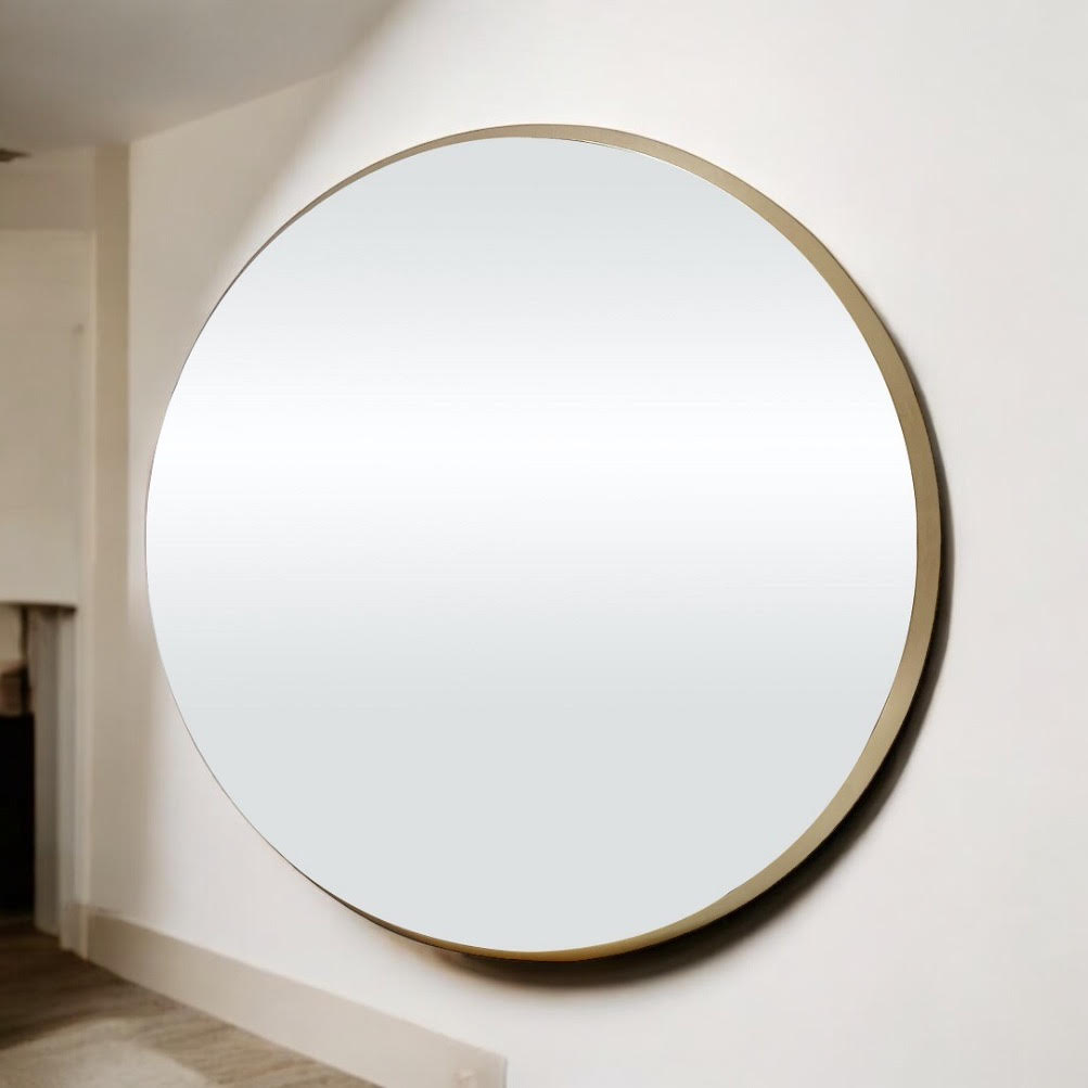 MSL 50x50cm Gold Bevelled Mirror, Handcrafted Modern Twist