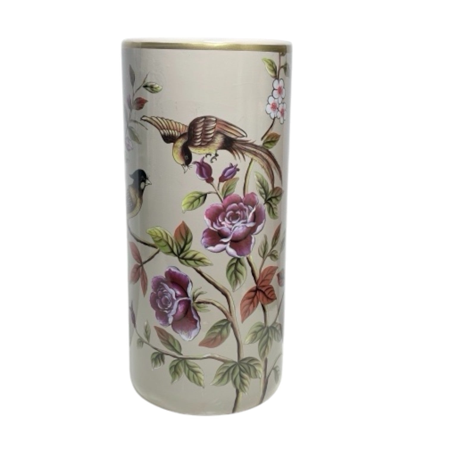 18" Glazed Ceramic Umbrella Stand, Traditional Style, Antique Feel, Can Also Be Used as a Large Vase