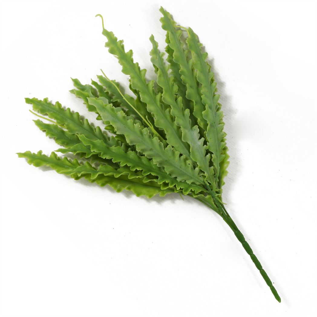 Leaf 40cm Artificial Crocodile Fern Plant, Wired Stems, Unpotted Bare Stem Artificial Plant