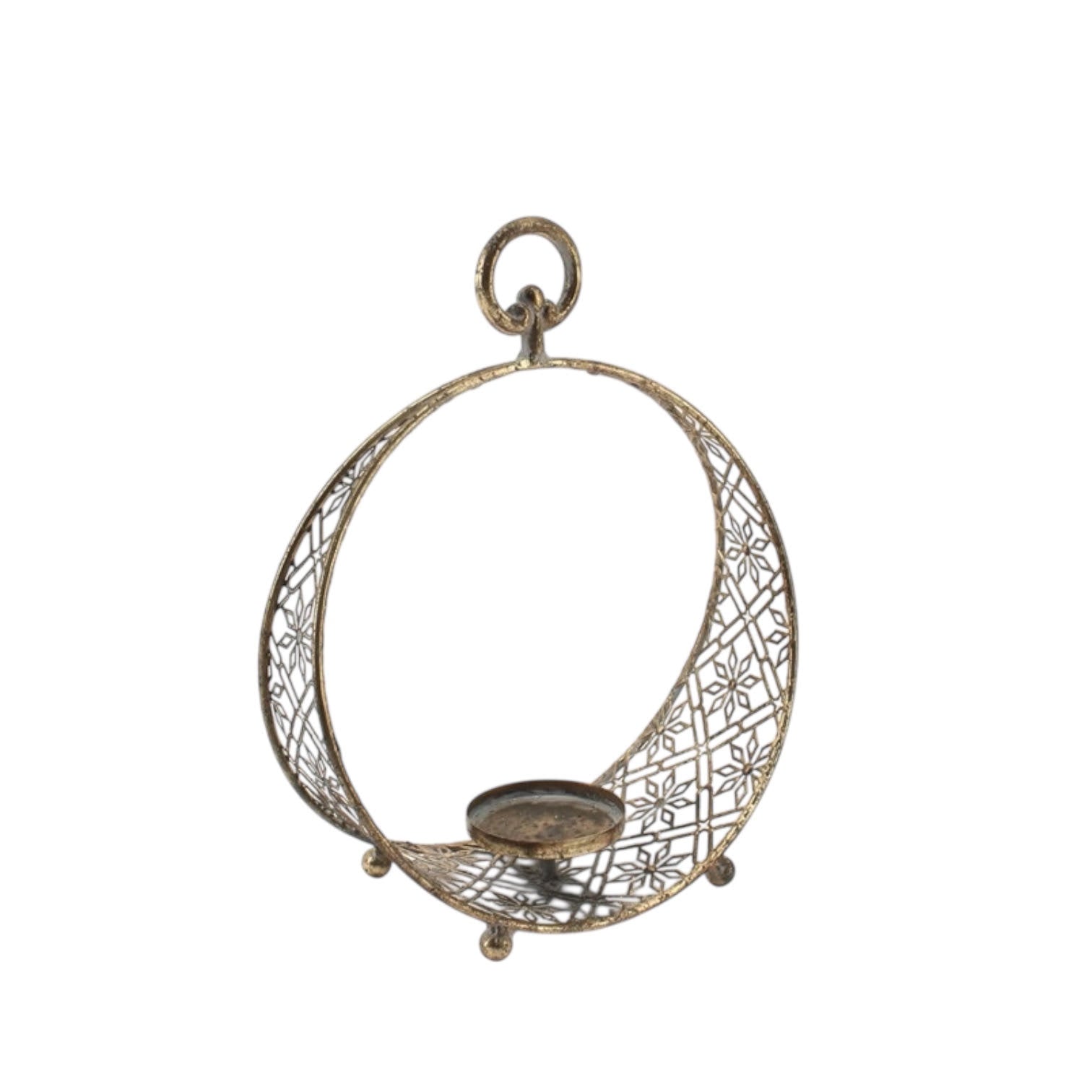MSL 32cm Hand-Finished Metal Candle Holder