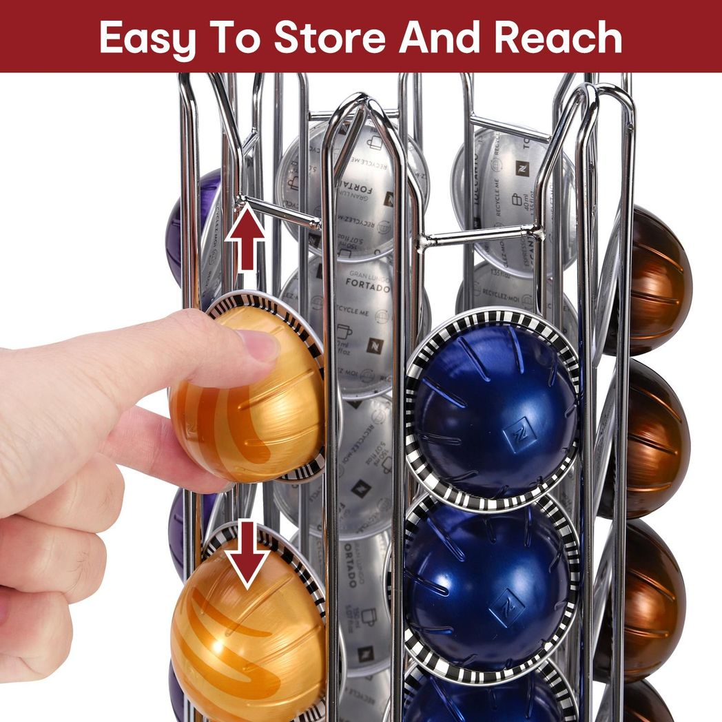 Vinsani 48 Pod Chrome Coffee Capsule Holder