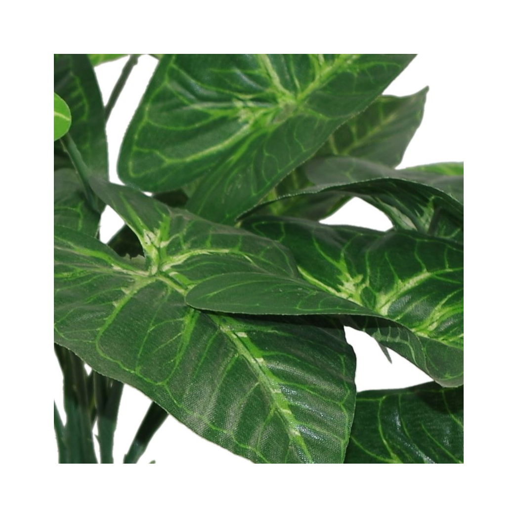 Leaf 45cm Artificial Dark Taro Plant in Moss Covered Pot