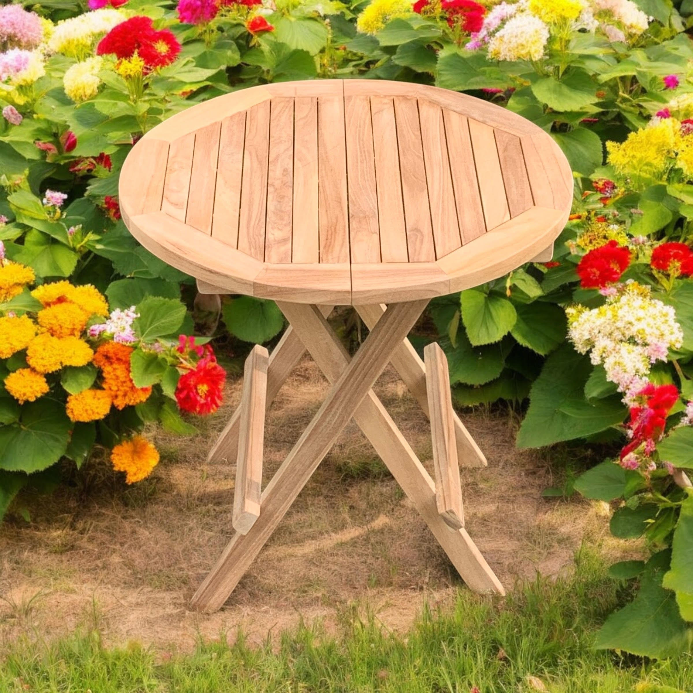 MSL 50cm Round Folding Picnic Table