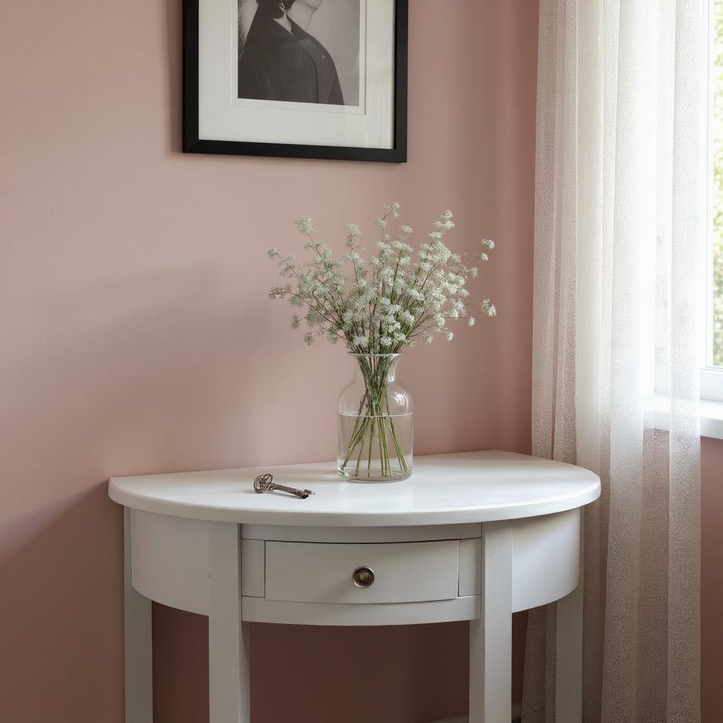 MSL 80cm 2 Drawer Side Table with Storage Drawer, Hand Finished Bedside Table