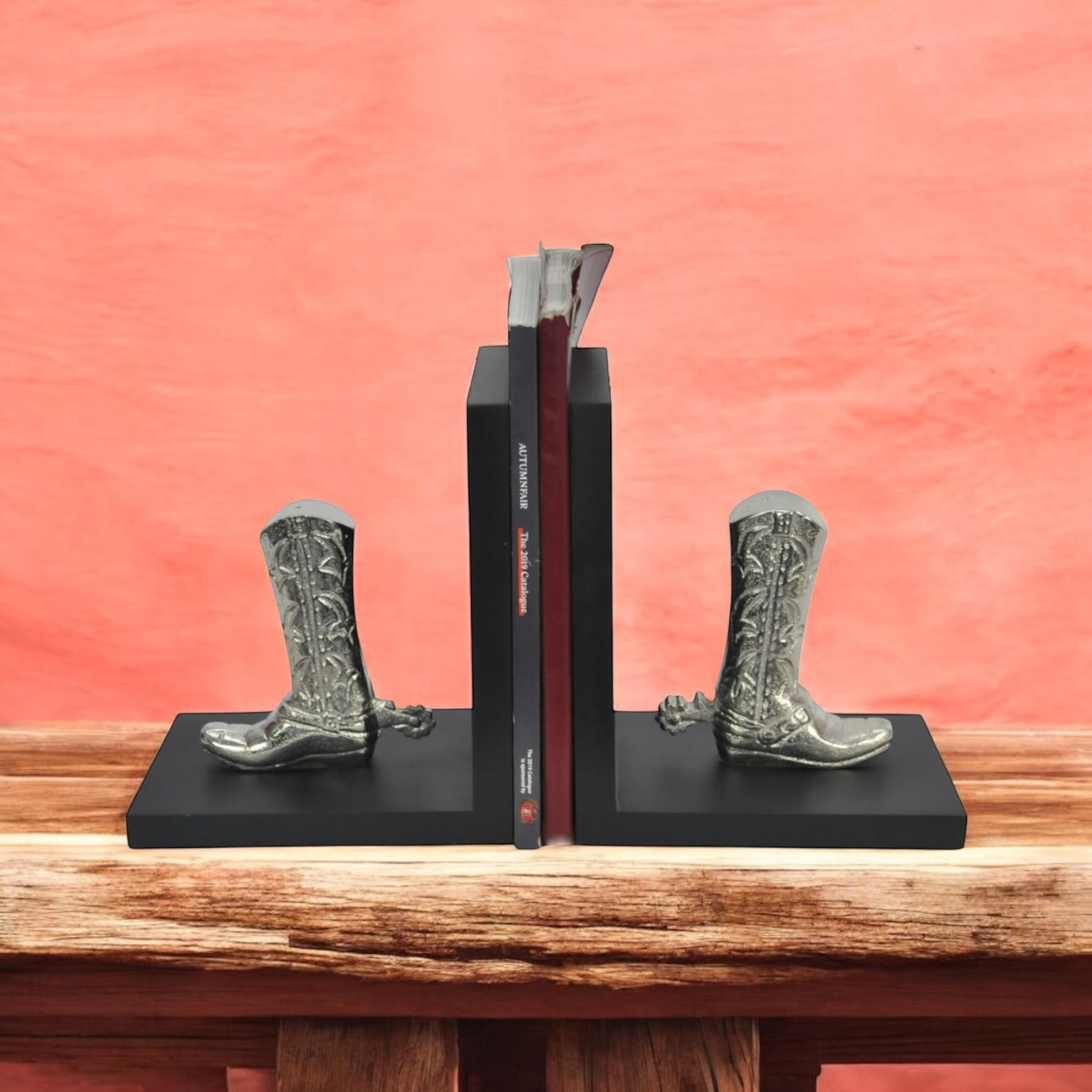 MSL 18cm Aluminium Boot Bookends, Hand Finished, Boot Design