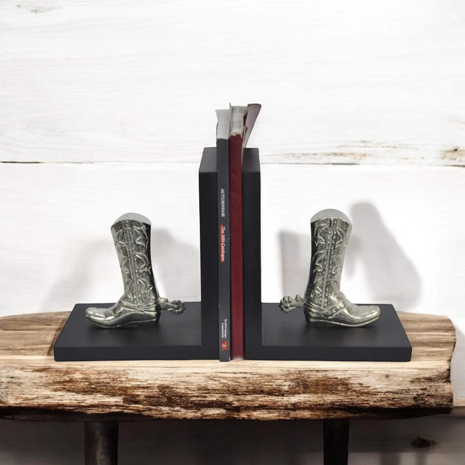 MSL 18cm Aluminium Boot Bookends, Hand Finished, Boot Design