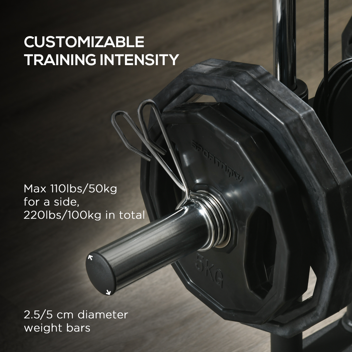 SPORTNOW Adjustable Home Gym Machine with Dual Pulley System