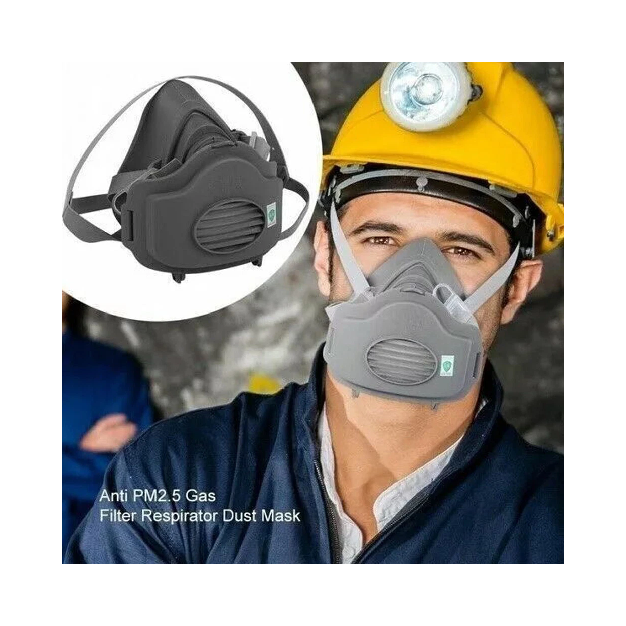 Reusable Half Face Cover Respirator Dust Mask for Woodworking Painting Welding(US Logistics only For USPS.TK/TMEU only For self-pickup)