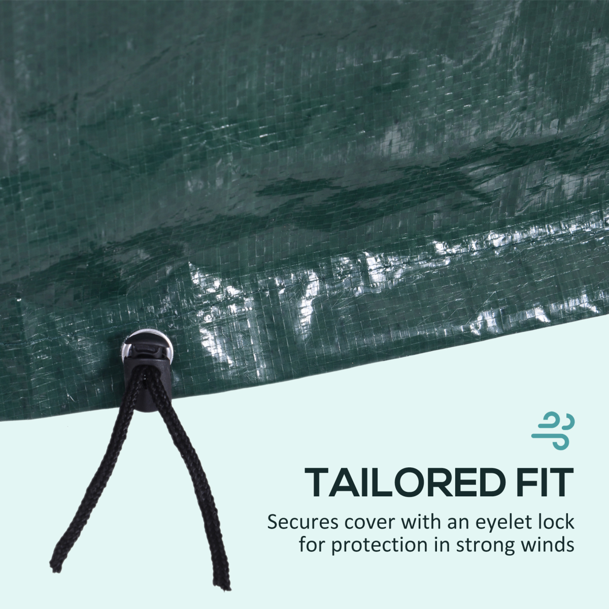 Outsunny Large Patio Furniture Cover Waterproof 235 x 190cm Dark Green