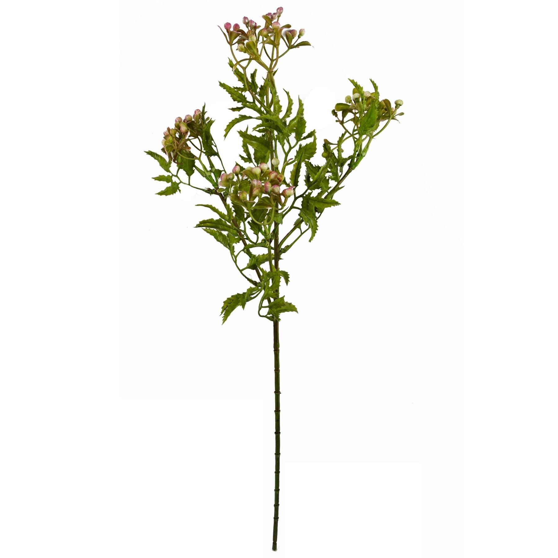 Leaf 55cm Artificial Foliage Stem with Pink Berries