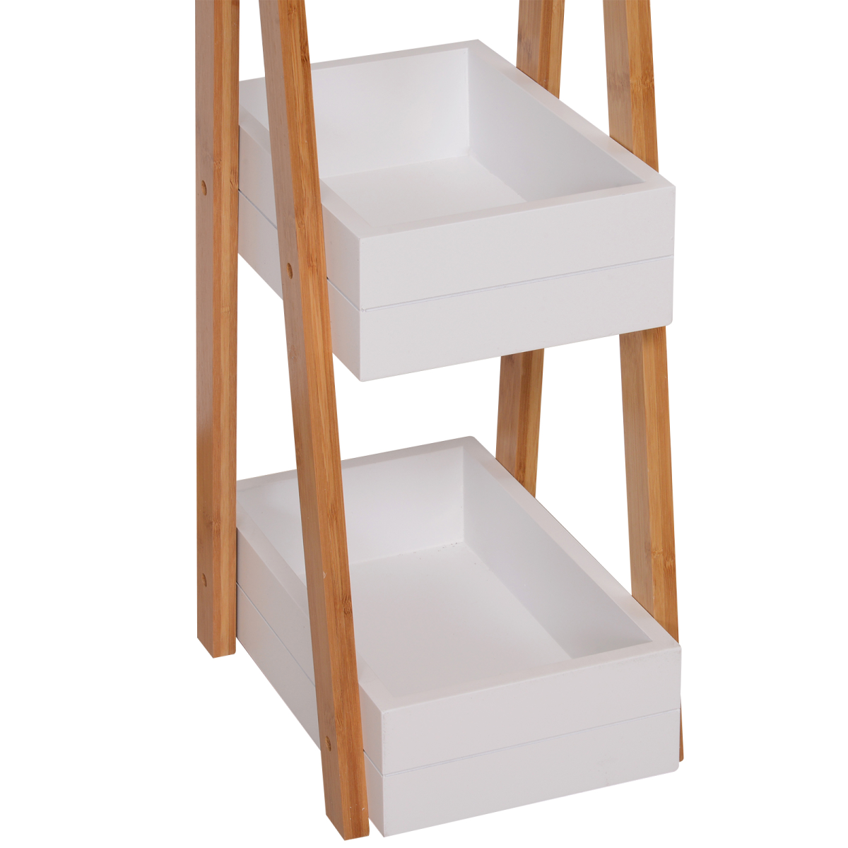 HOMCOM Bathroom A-Shape 3-Tier Bamboo Rack