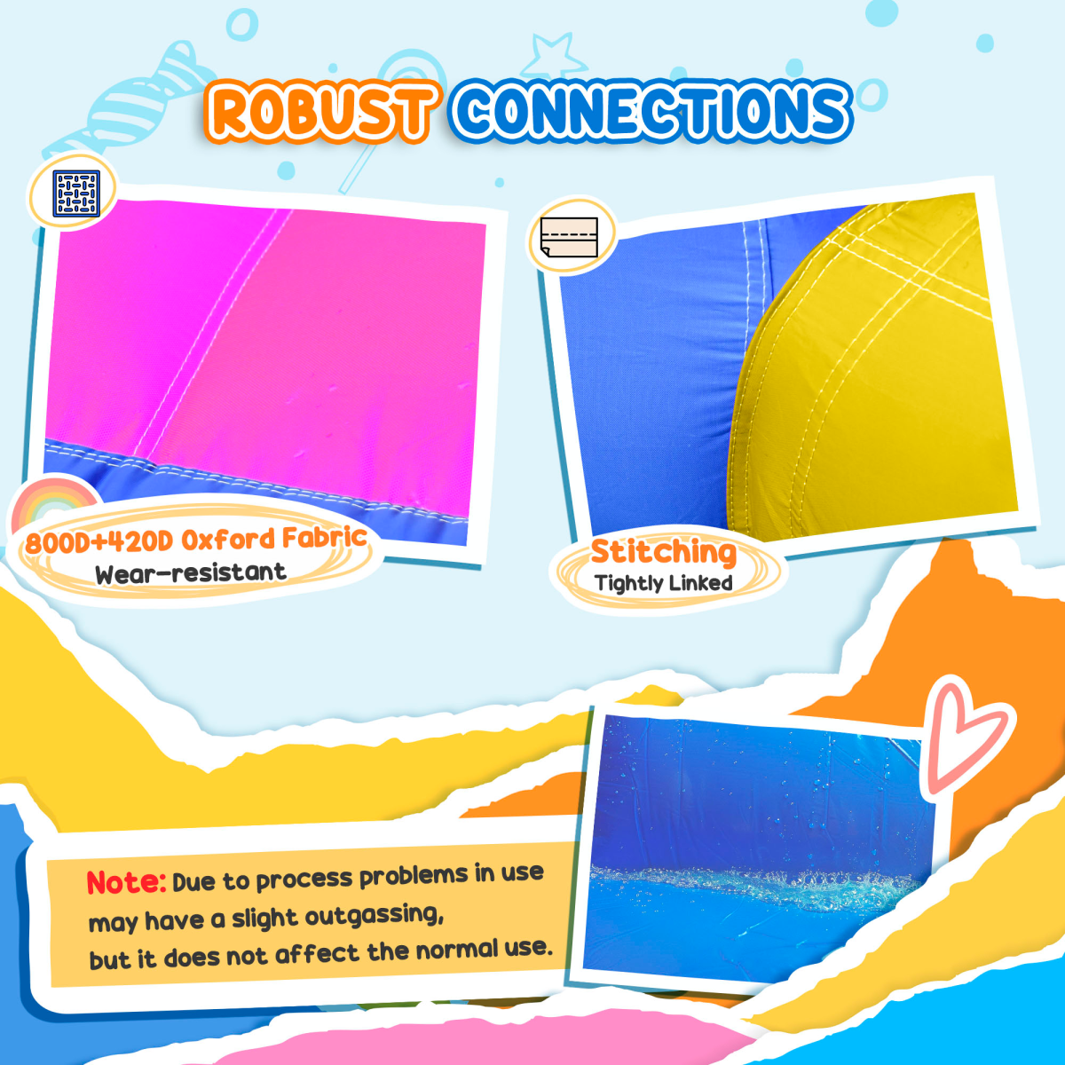 Outsunny 5-in-1 Bouncy Castle Inflatable Play Centre with Blower, Slide, Pool, Trampoline, Climbing Wall and Basketball Hoop, for Ages 3-8 Years