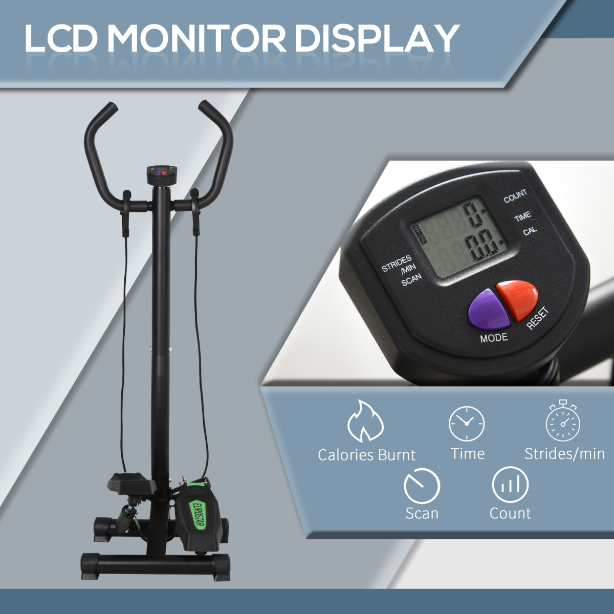 Stepper Step Machine with Resistance Bands for Fitness Exercise Workout