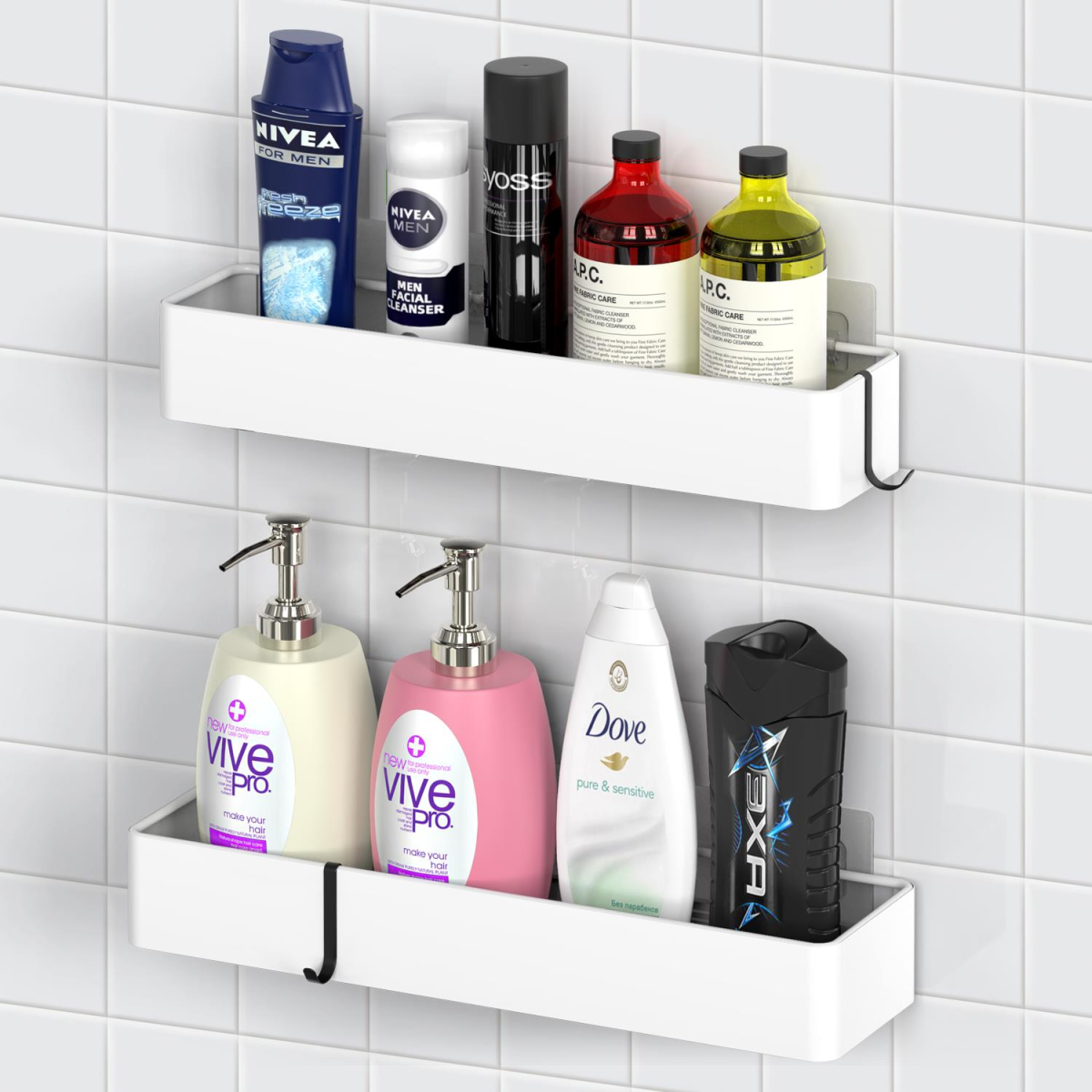 Vinsani Rustproof Stainless Steel Shower Caddy Shelves