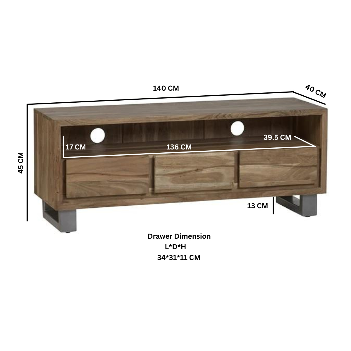 Baltic Live Edge Media Unit
