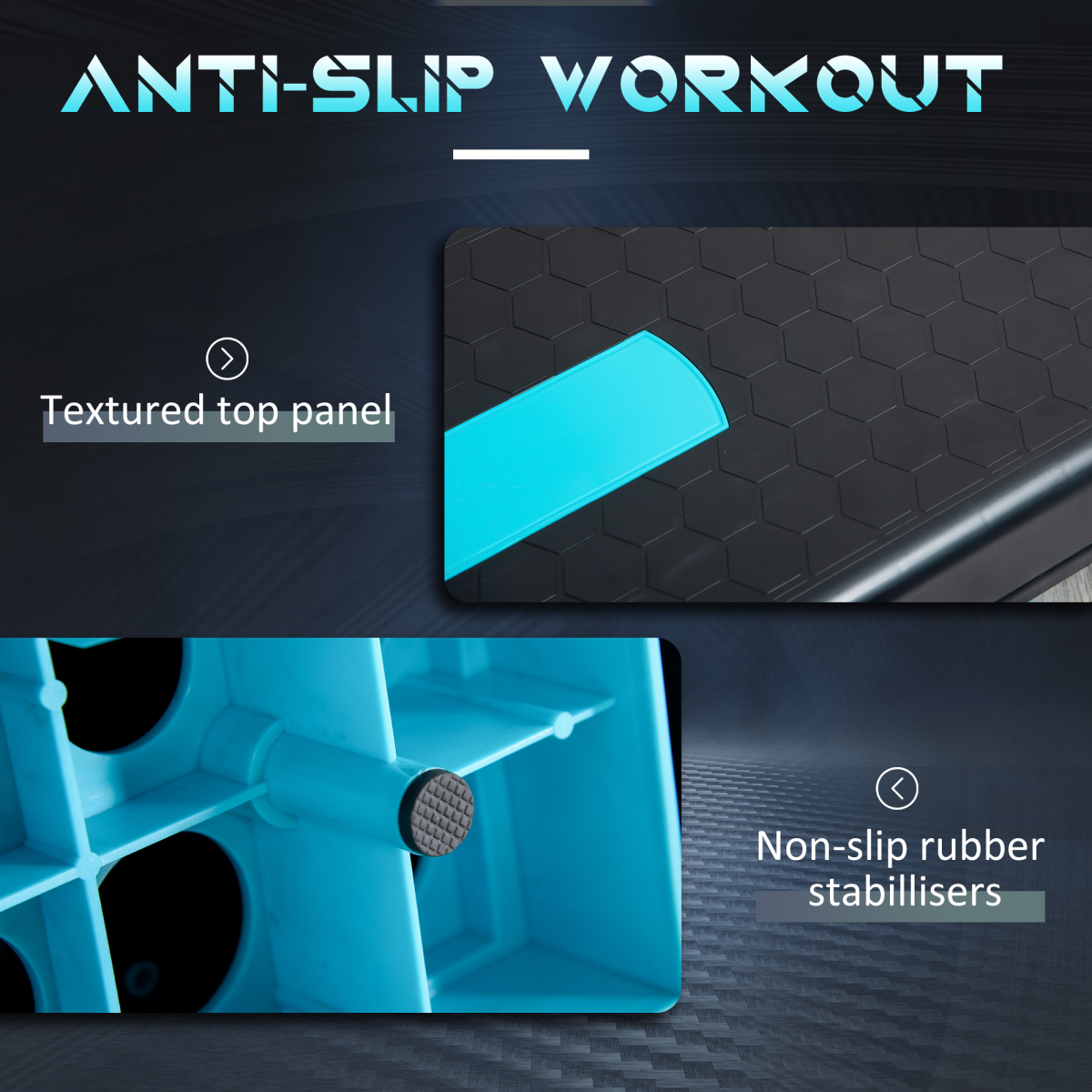 Three-Level Adjustable Aerobic Step Platform for Home and Office, Anti-Slip Exercise Stepper, 150kg Max Load
