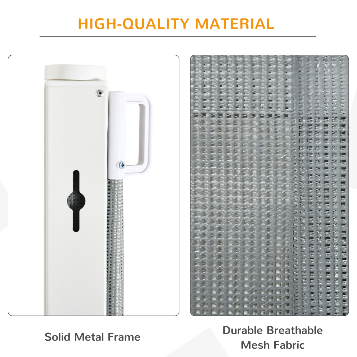 PawHut Retractable Safety Gate Folding Pet Barrier, Adjustable to 115cm, for Doorways, Staircases and Hallways