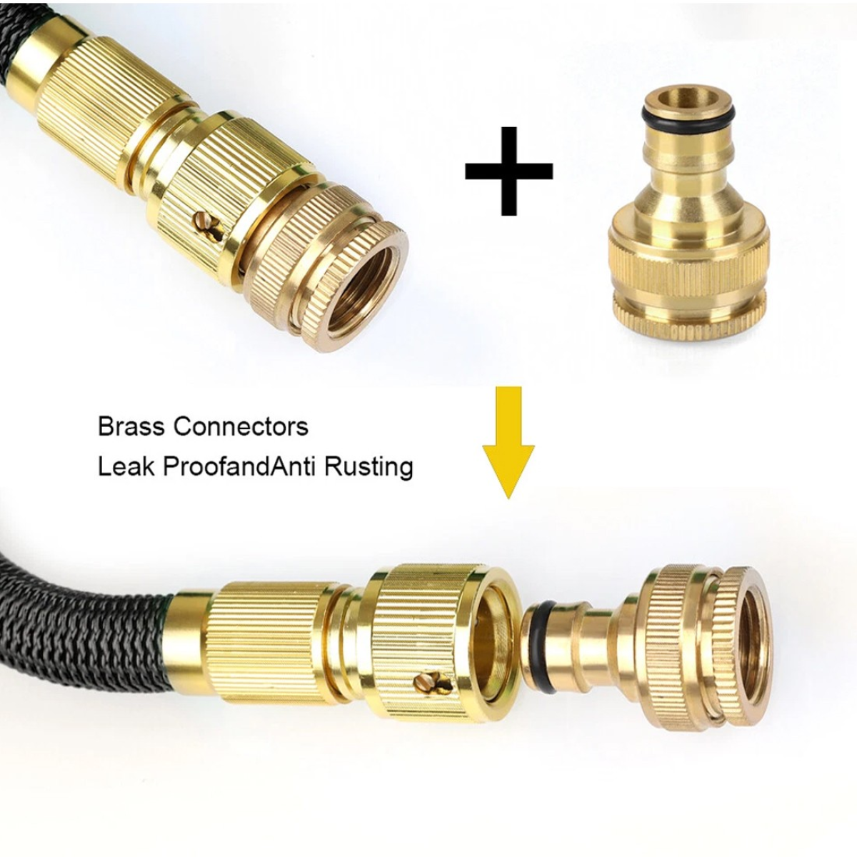 Heavy Duty 50FT Expandable Garden Hose Pipe Flexible With Water Spray Gun UK