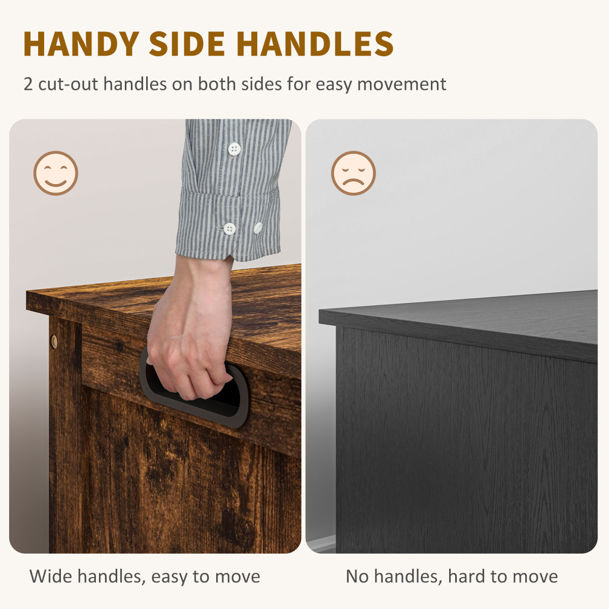 HOMCOM Storage Bench Chest with 2 Safety Hinges, Living Room