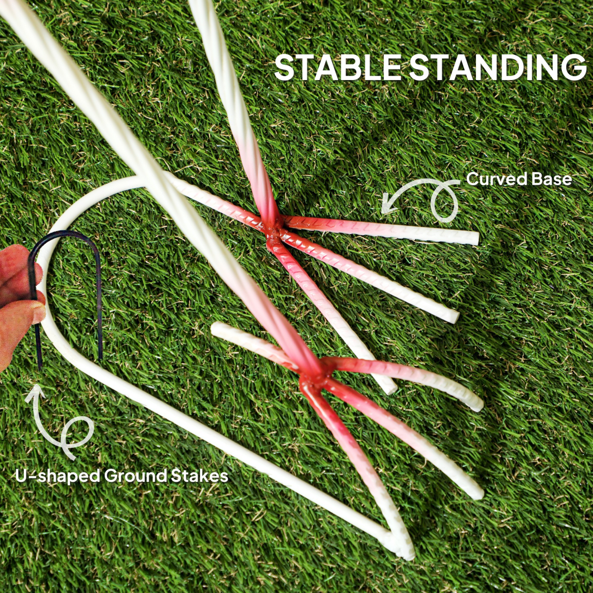 Outsunny Metal Flamingo Garden Ornament with Stakes