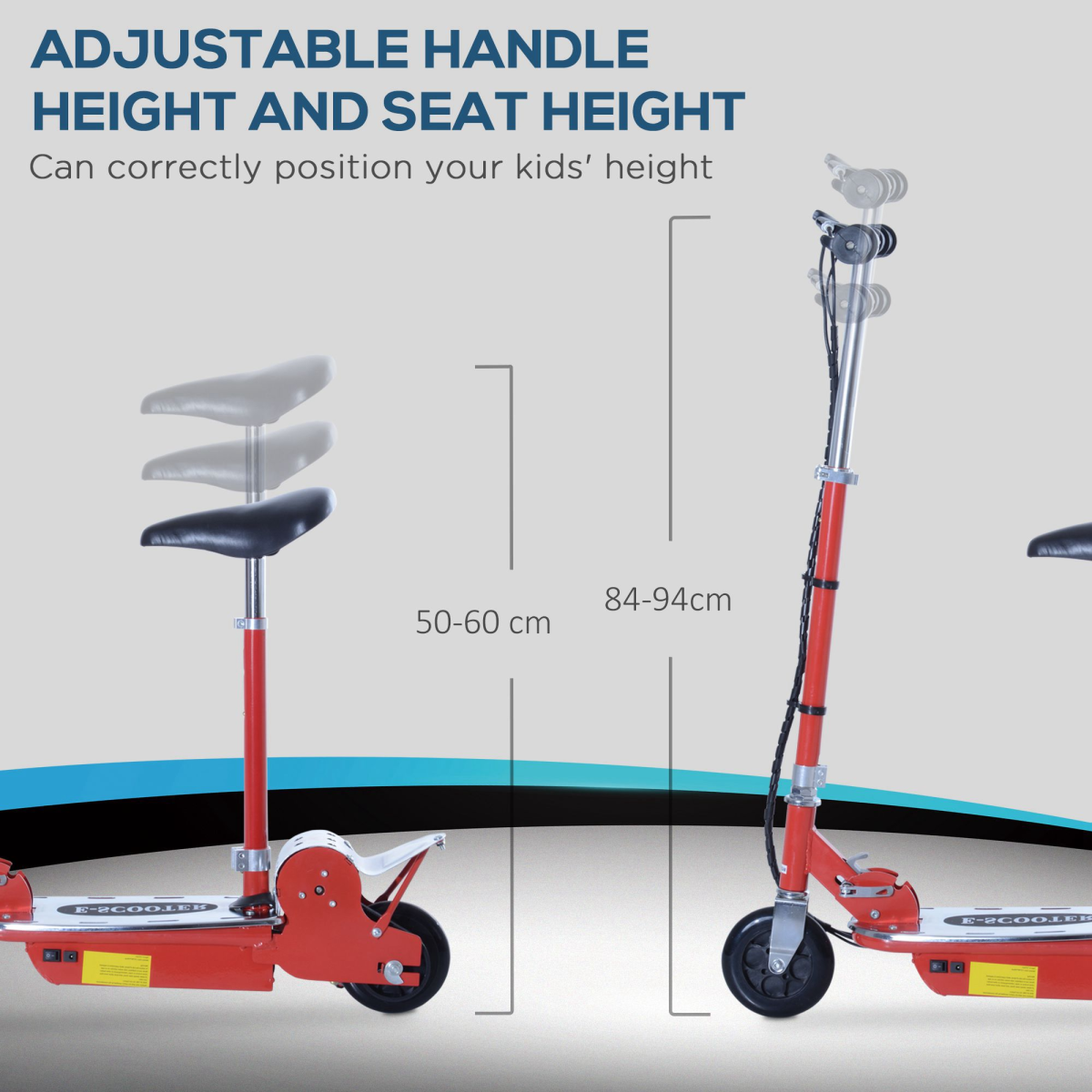 Foldable Electric Scooter for Kids Ages 7-12, 12V 120W, Adjustable Height, Rear Brake