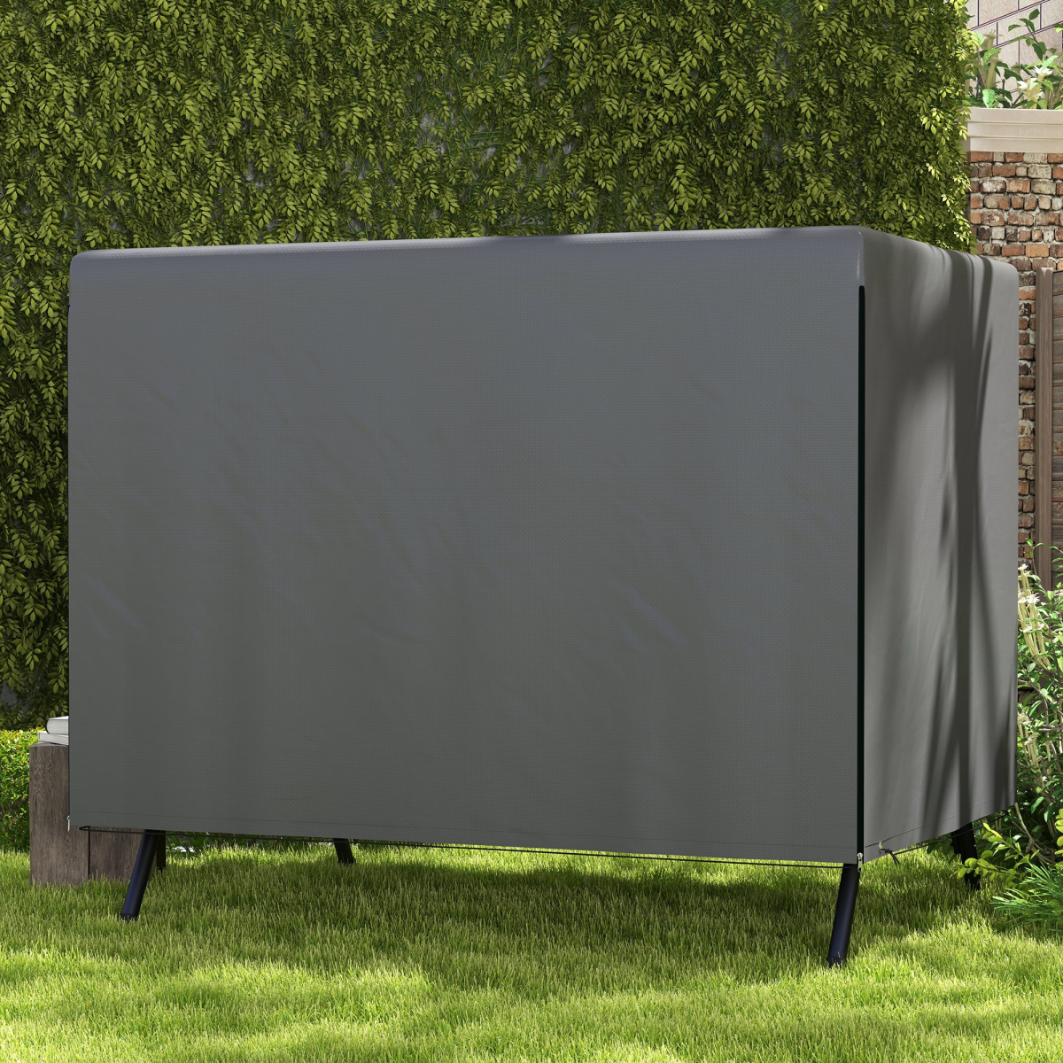 Outsunny Patio Swing Chair Cover, Heavy Duty, Dark Grey, 215x155x150cm