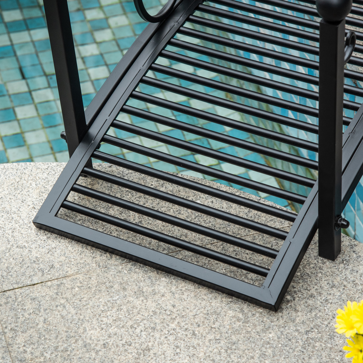 Outsunny Arched Decorative Garden Bridge with Safety Rails
